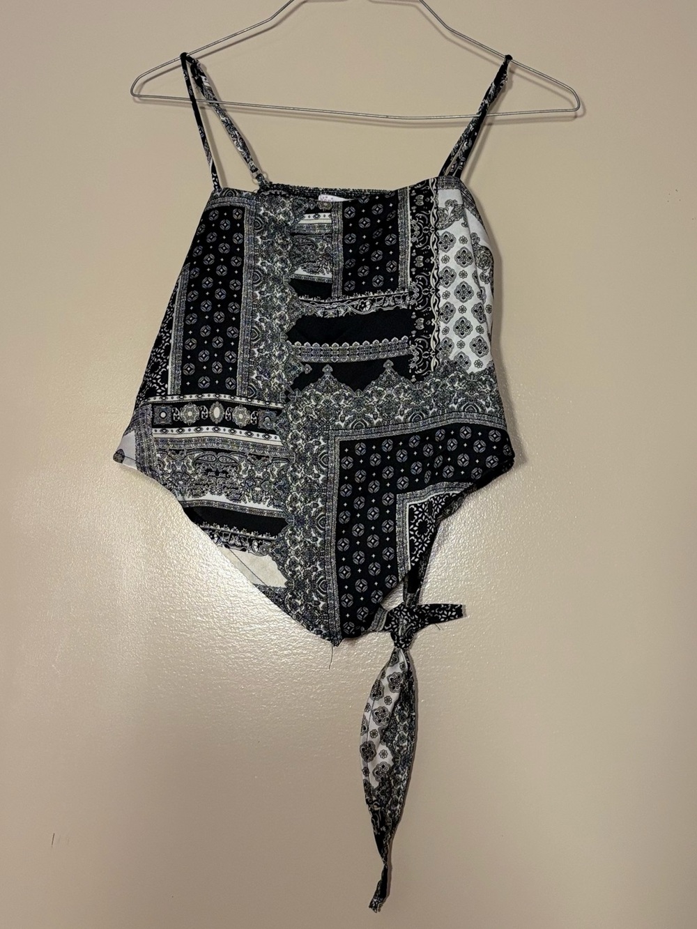 Black & White Bandana Top